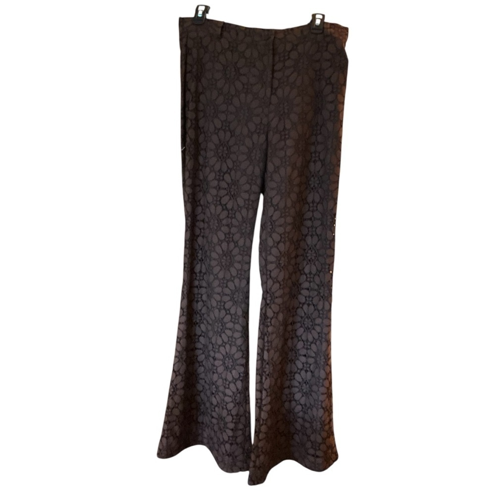 Brown Flare Boot Cut Pants with Classic Fit - Picture 3 of 5